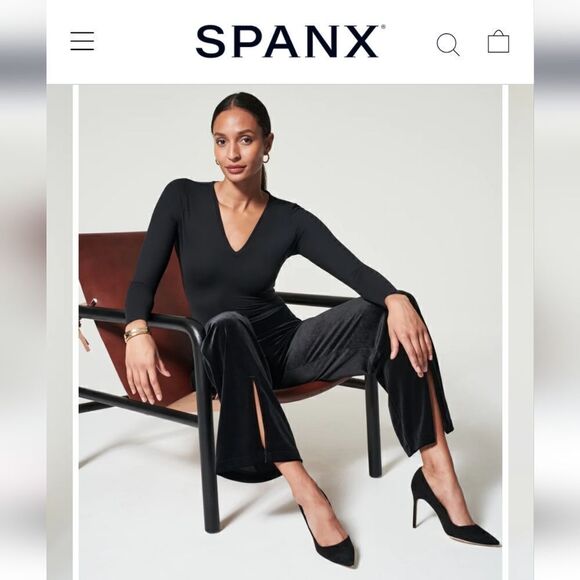 SPANX Velvet Split Hem Wide Leg Pant new with tags  2xT - Picture 1 of 15